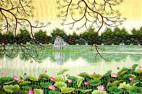  Lotus Pond Reflections! Exploring Symbolic Serenity and Earthy Hues in an Unknown 1st Century Vietnamese Artwork